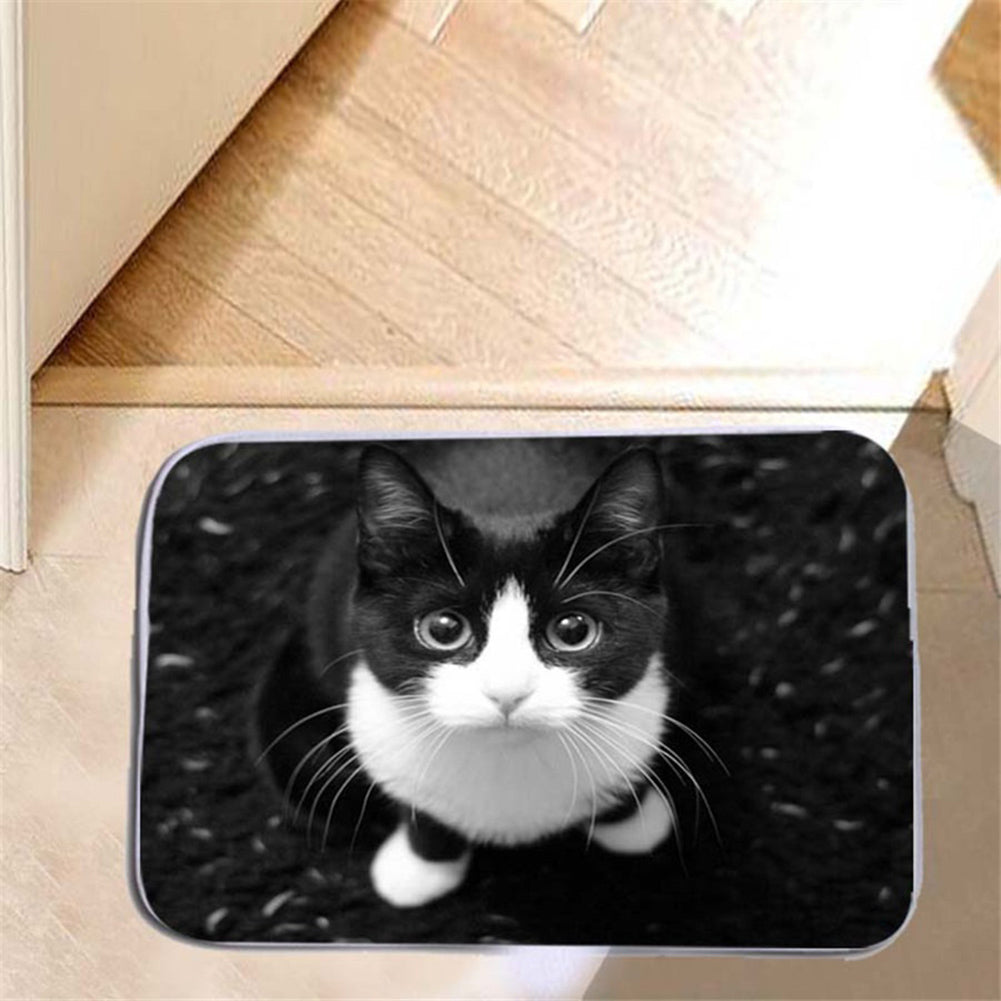 Kitten Water Absorbing Floor Bath Mat Toilet Room Memory Foam Anti-slip Doormat