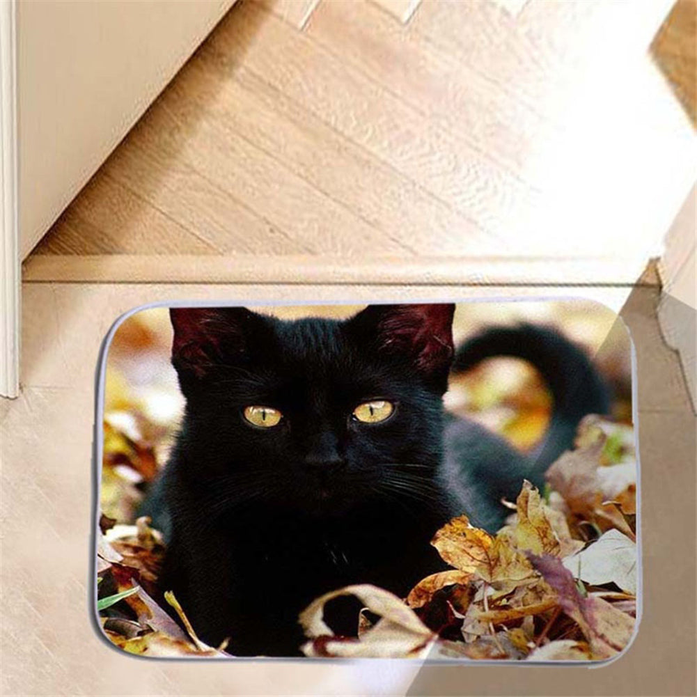 Kitten Water Absorbing Floor Bath Mat Toilet Room Memory Foam Anti-slip Doormat