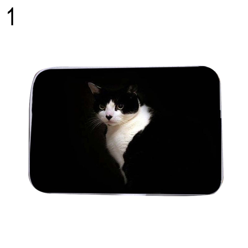 Kitten Water Absorbing Floor Bath Mat Toilet Room Memory Foam Anti-slip Doormat