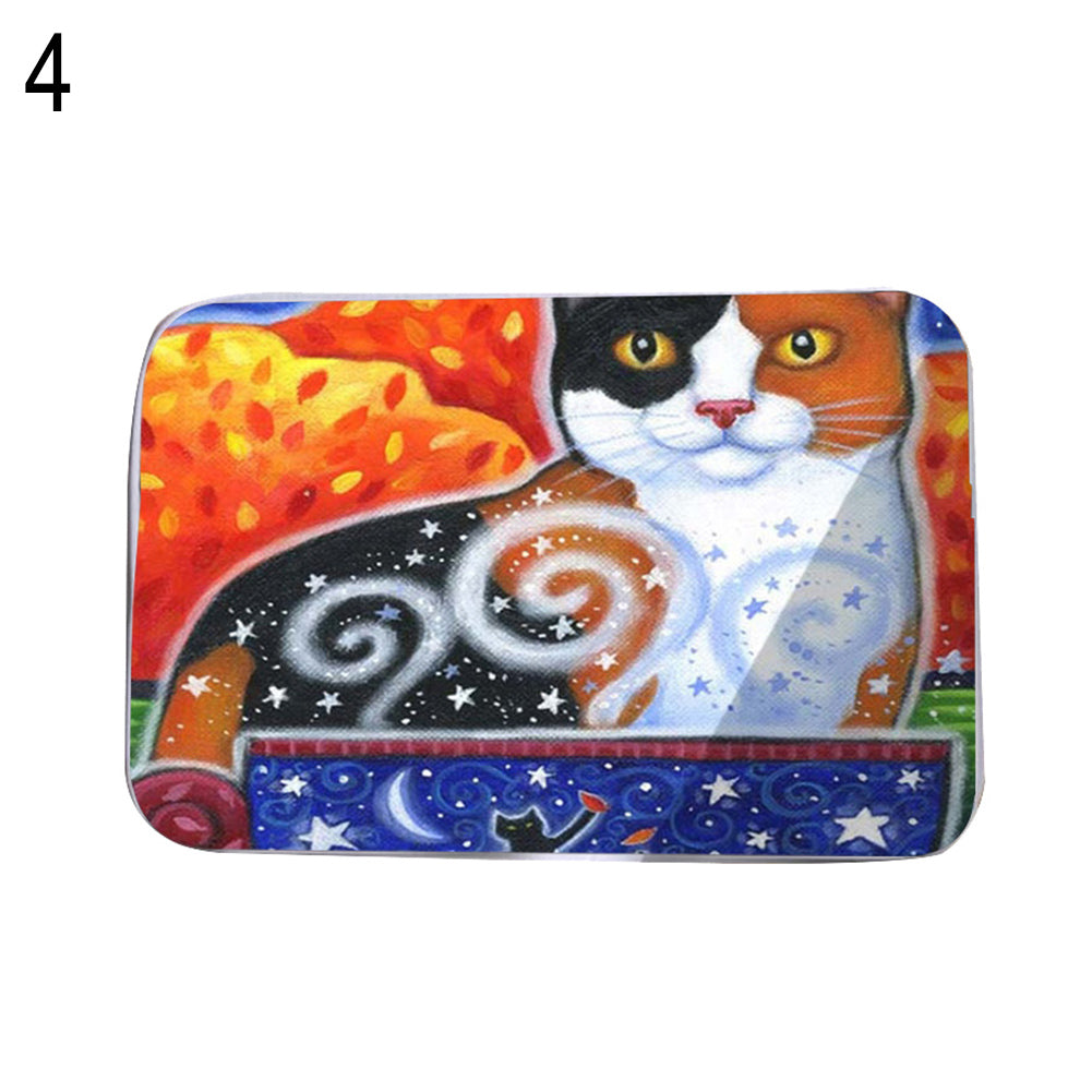 Kitten Water Absorbing Floor Bath Mat Toilet Room Memory Foam Anti-slip Doormat