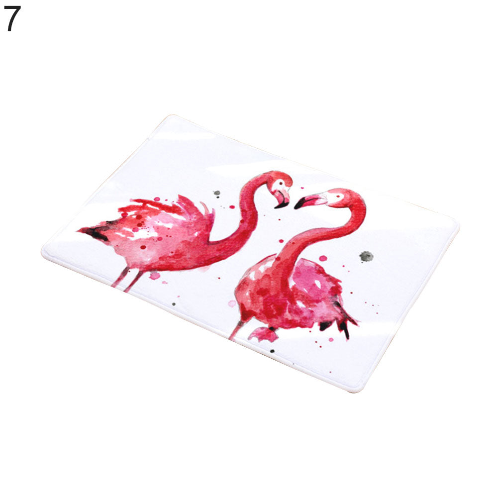 Fashion Flamingo Pattern Anti-slip Doormat Floor Mat Kitchen Bathroom Home Decor