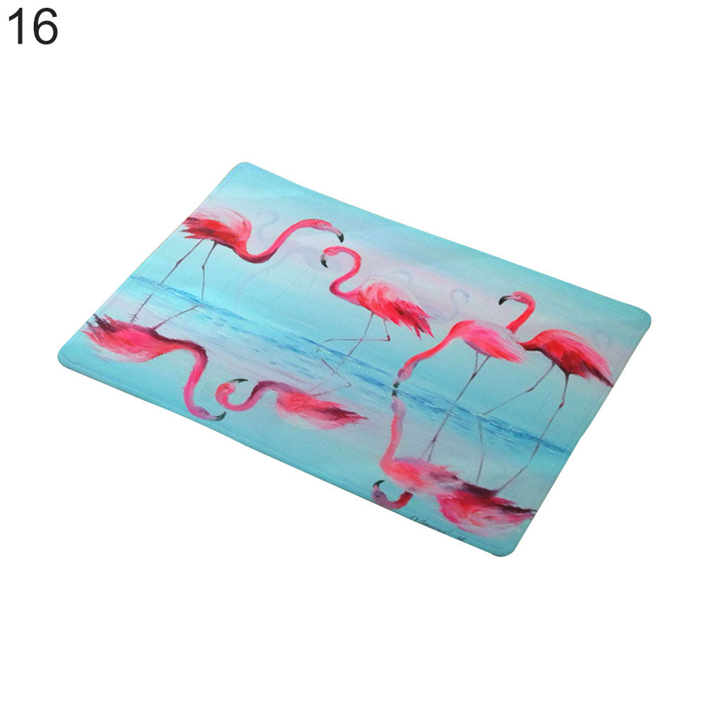 Fashion Flamingo Pattern Anti-slip Doormat Floor Mat Kitchen Bathroom Home Decor