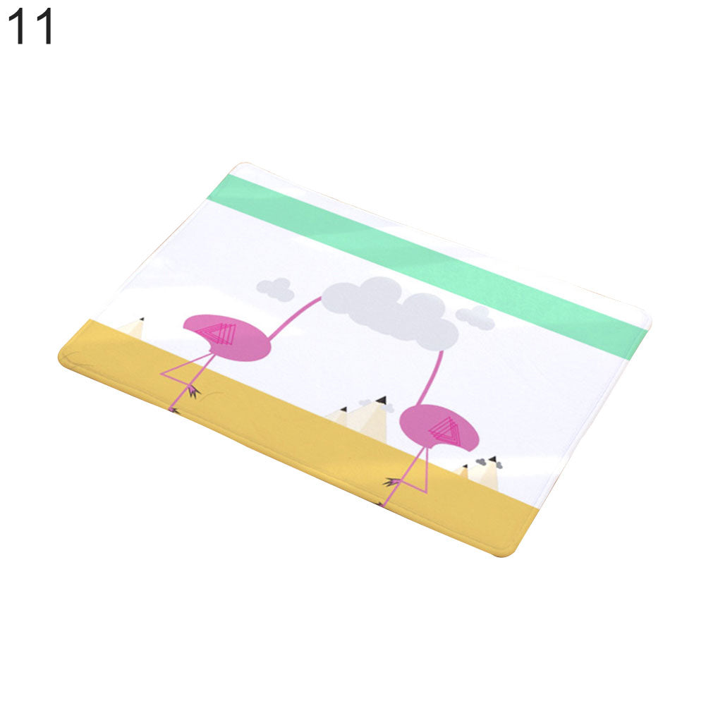 Fashion Flamingo Pattern Anti-slip Doormat Floor Mat Kitchen Bathroom Home Decor