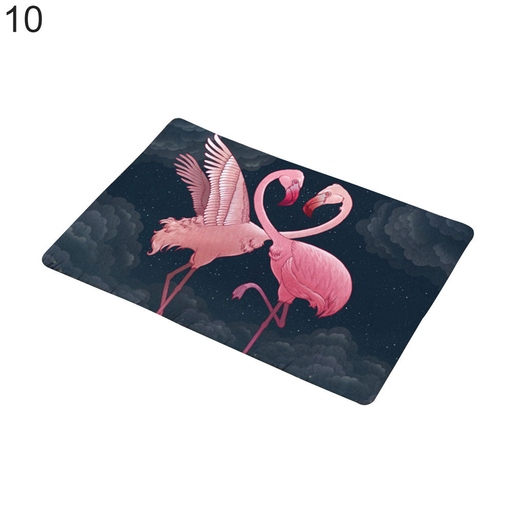 Fashion Flamingo Pattern Anti-slip Doormat Floor Mat Kitchen Bathroom Home Decor
