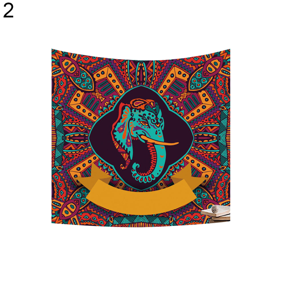 59x51 inch India Elephant God Ganesh Yoga Hanging Tapestry Home Decoration Gift