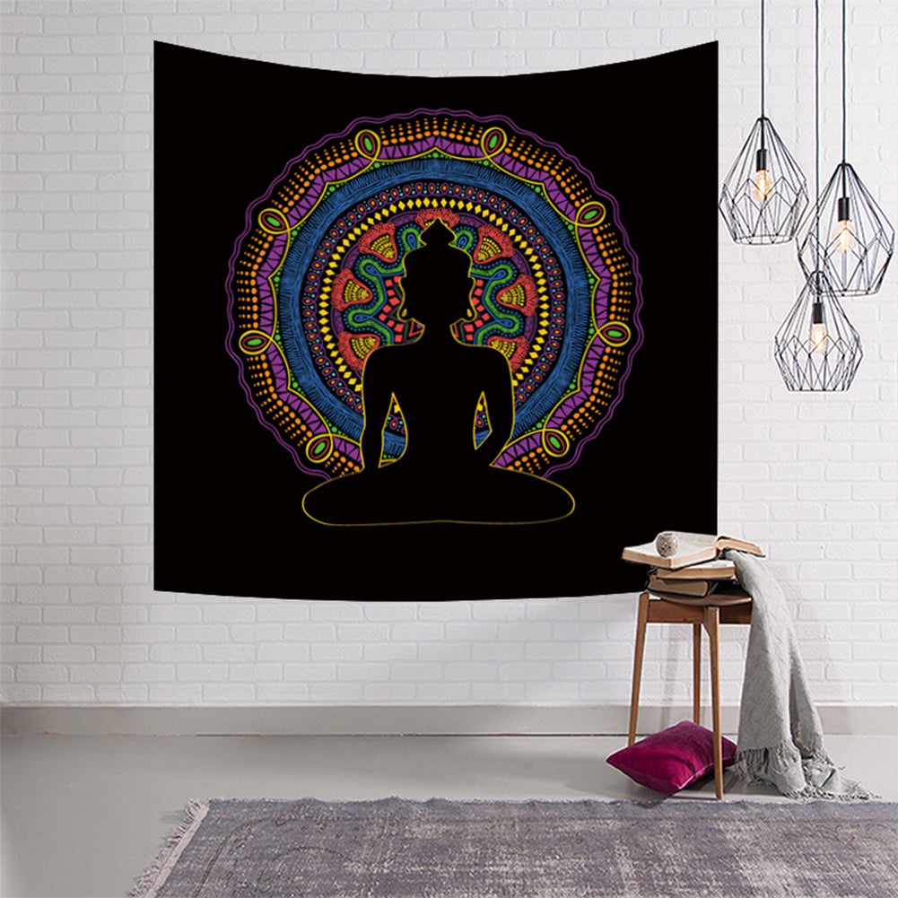 59x51 inch India Elephant God Ganesh Yoga Hanging Tapestry Home Decoration Gift