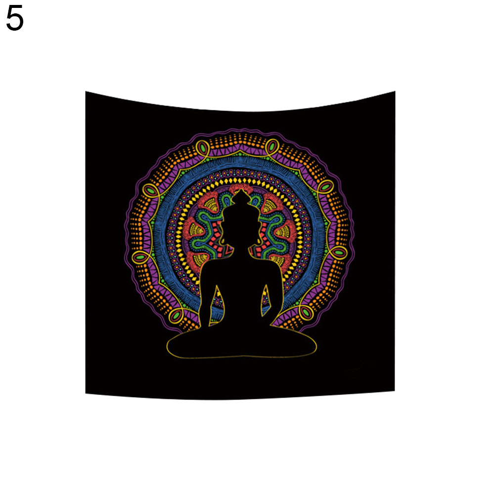 59x51 inch India Elephant God Ganesh Yoga Hanging Tapestry Home Decoration Gift