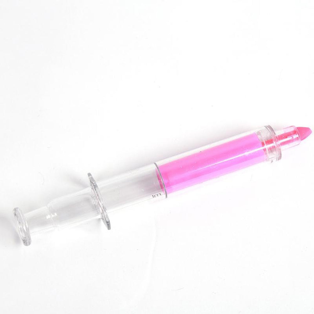 6 Pcs Novelty Syringe Highlighter Pen Marker Student School Stationery Gift