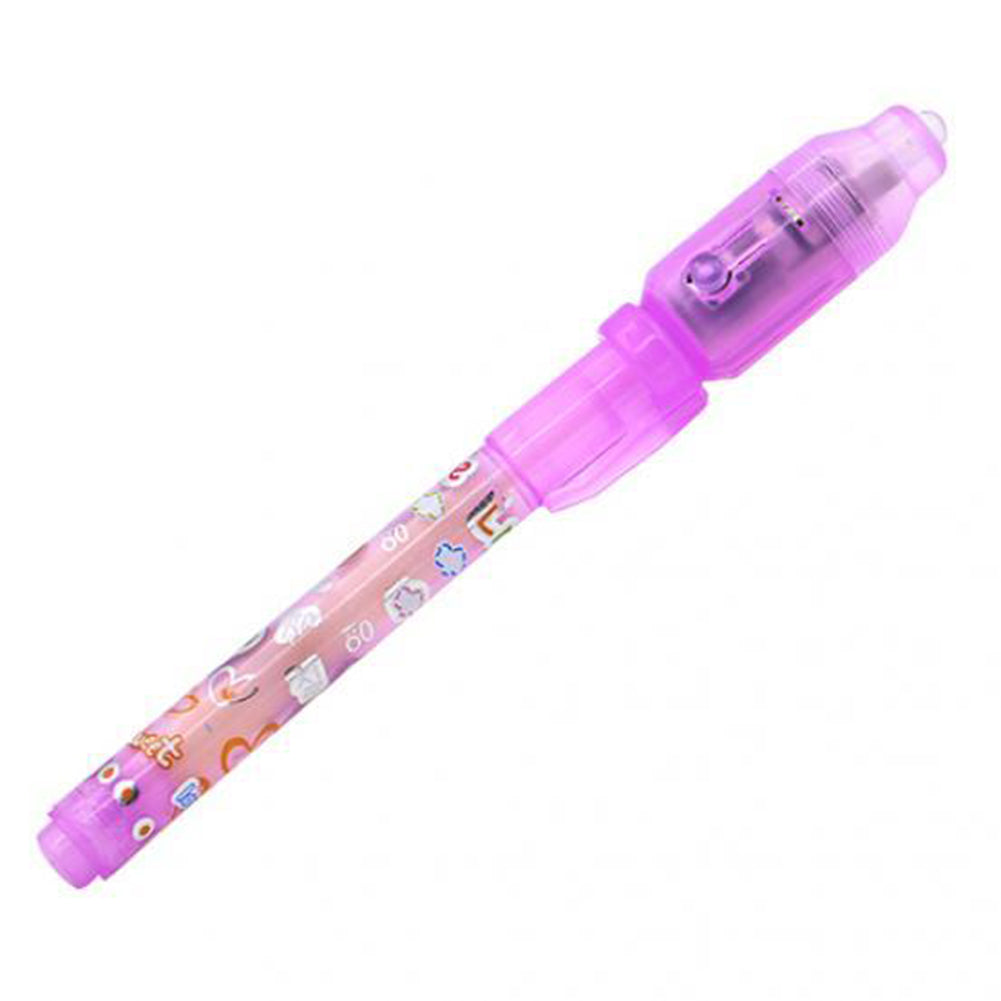 Creative Secret Message Invisible Ink Pen with UV Black Light Kid Student Gift