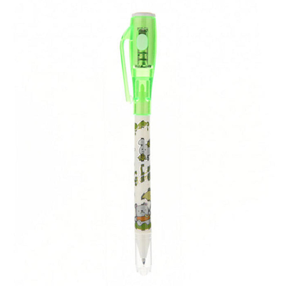 Creative Secret Message Invisible Ink Pen with UV Black Light Kid Student Gift