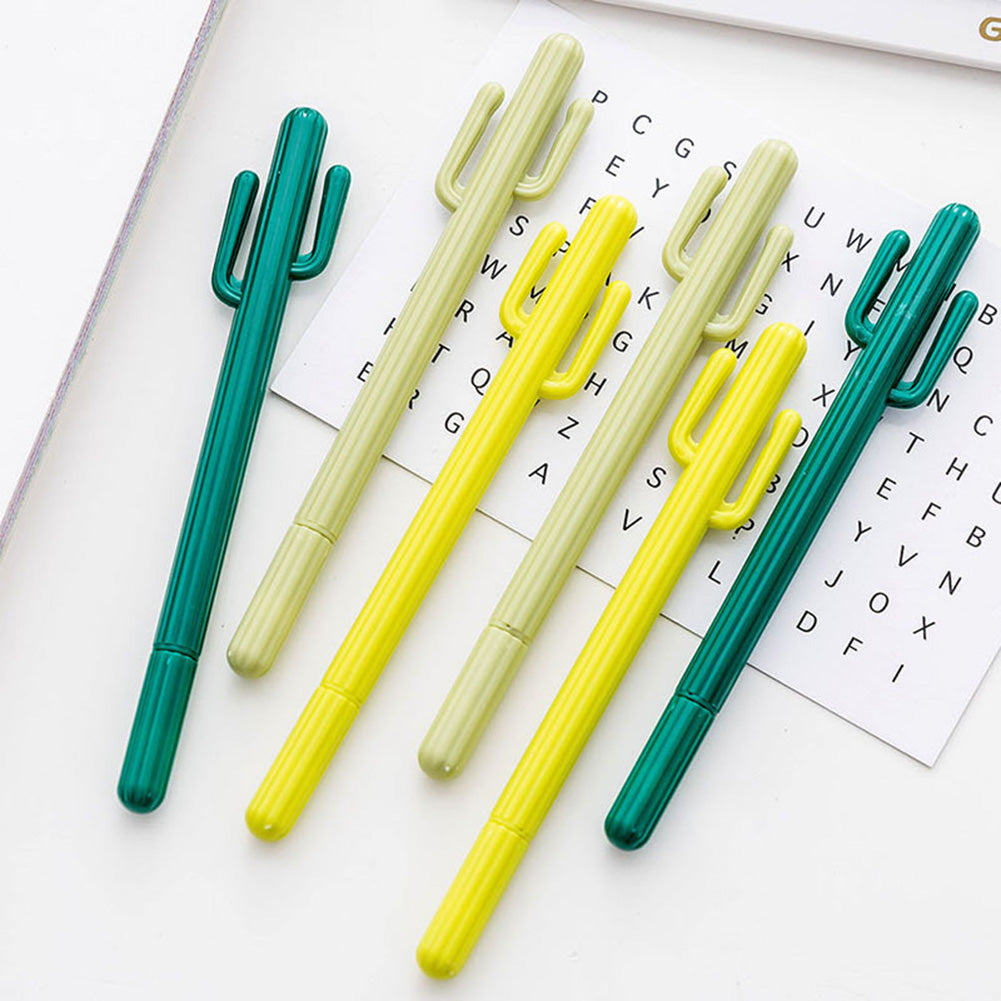 0.5mm Creative Cute Cactus Shape Gel Ink Pen Office School Student Stationery