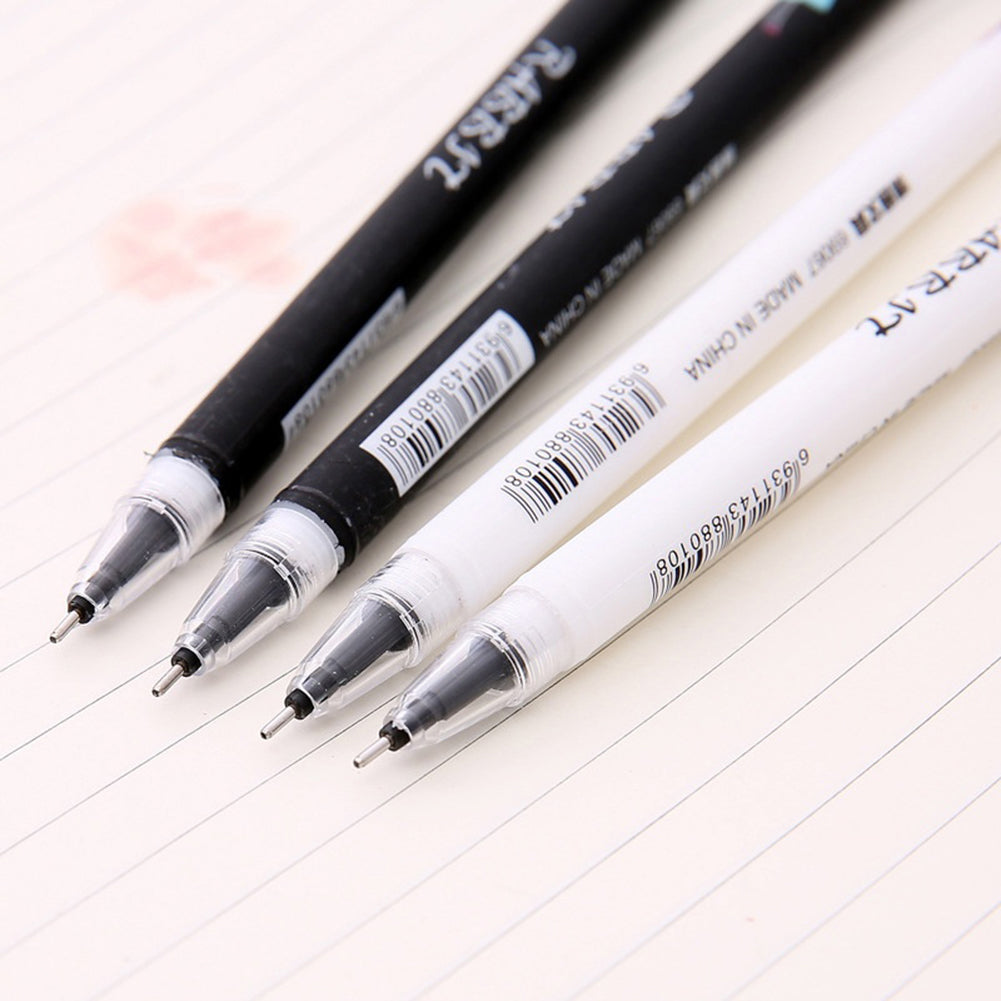 Cute Rabbit Head 0.38mm Black Ink Erasable Smooth Gel Ink Pen Student Stationary