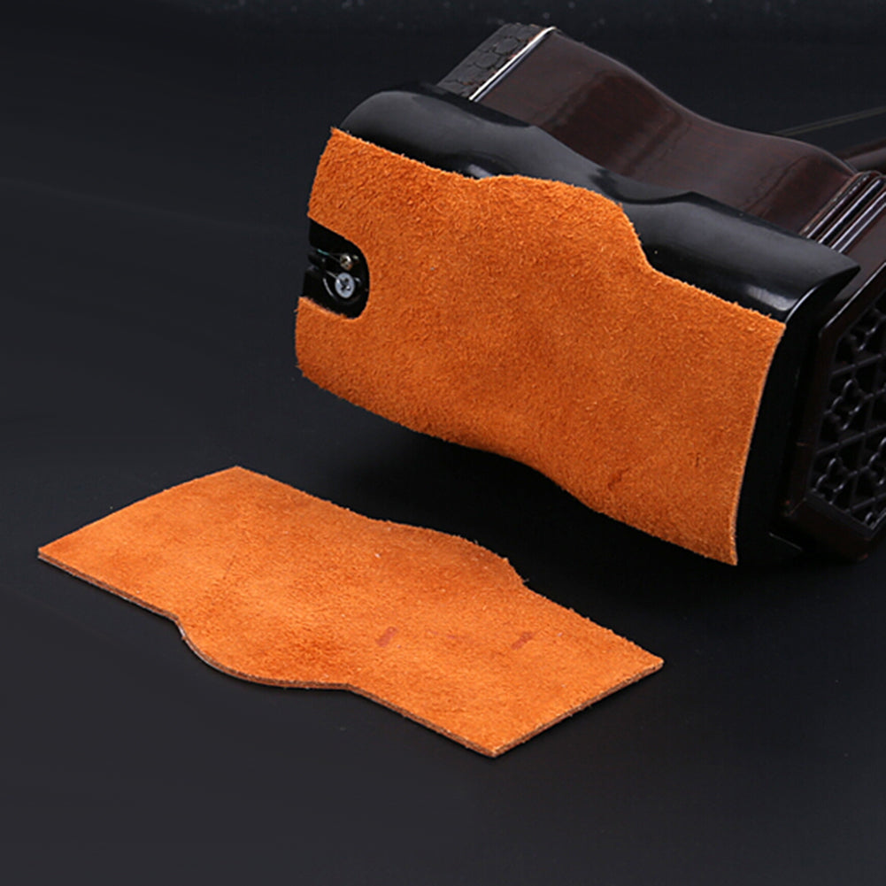 Chinese Violin Erhu Durable Musical Instrument Cowhide Leather Anti-slip Pad Mat