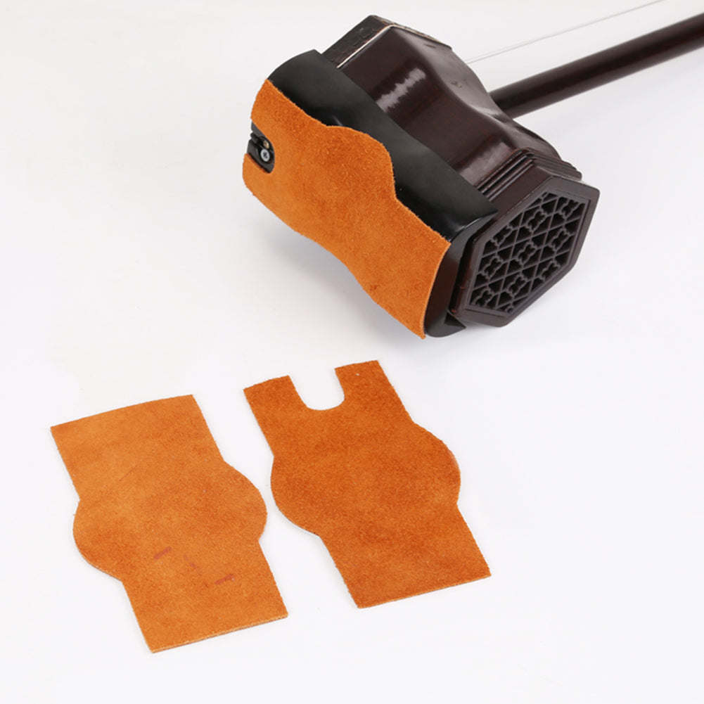 Chinese Violin Erhu Durable Musical Instrument Cowhide Leather Anti-slip Pad Mat