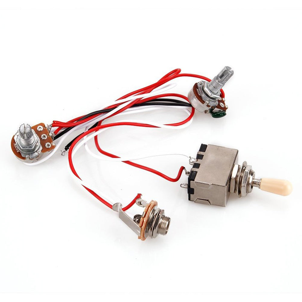 Guitar Wiring Harness 1V1T 500k 3Way Toggle Switch Electric Guitar 2 Humbucker
