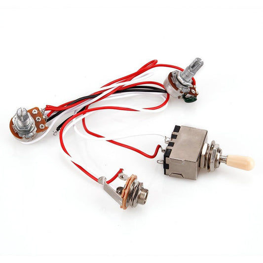 Guitar Wiring Harness 1V1T 500k 3Way Toggle Switch Electric Guitar 2 Humbucker