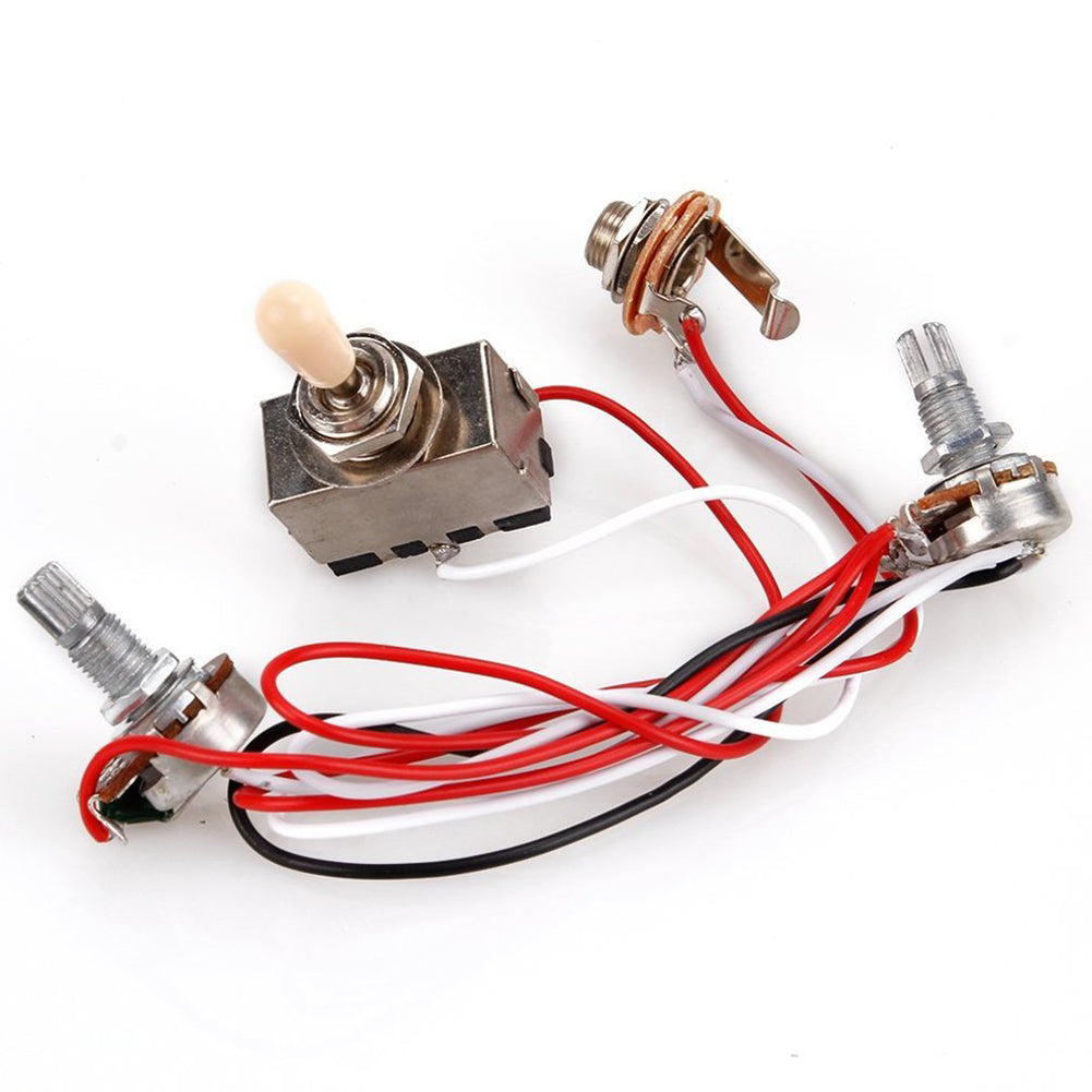 Guitar Wiring Harness 1V1T 500k 3Way Toggle Switch Electric Guitar 2 Humbucker