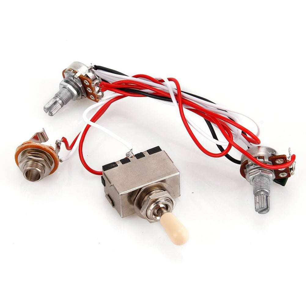 Guitar Wiring Harness 1V1T 500k 3Way Toggle Switch Electric Guitar 2 Humbucker