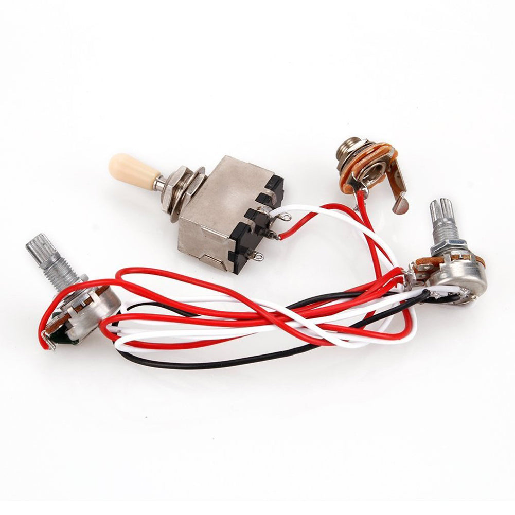 Guitar Wiring Harness 1V1T 500k 3Way Toggle Switch Electric Guitar 2 Humbucker