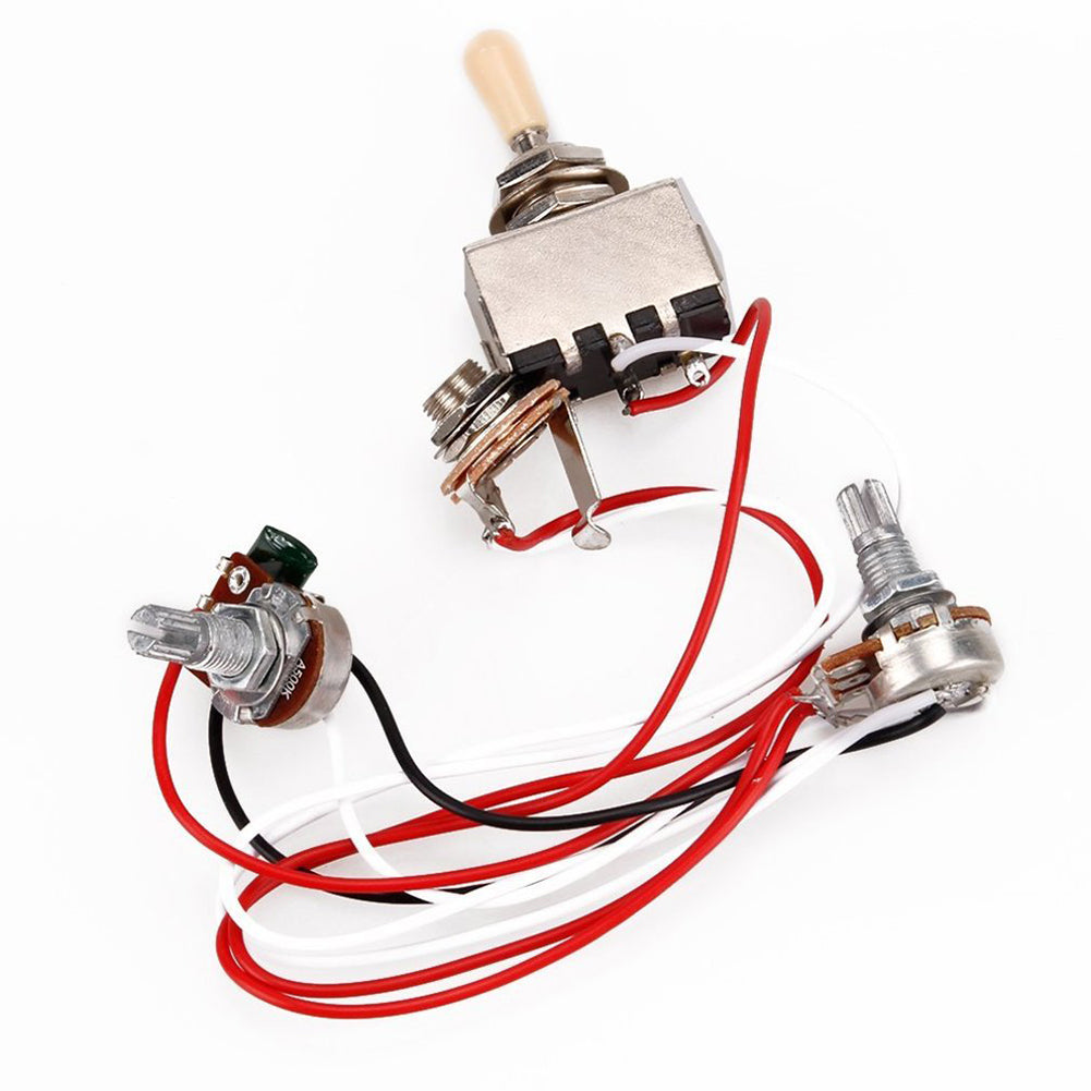 Guitar Wiring Harness 1V1T 500k 3Way Toggle Switch Electric Guitar 2 Humbucker