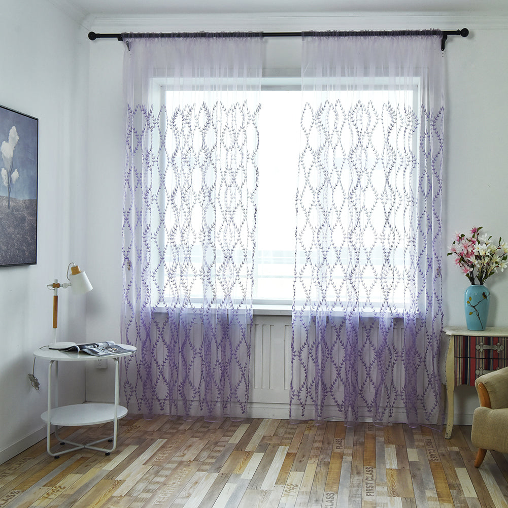 Fashion Cane Leaves Rattan Window Curtain Sheer Divider Panel Home Bedroom Decor