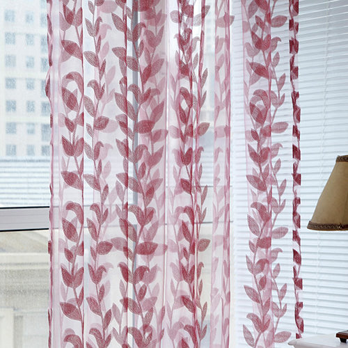 Leaf Print Window Door Room Panel Shade Curtain Drape Blind Valance Home Decor