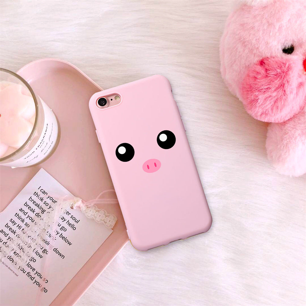 Vivo V5 V5s V5 Lite Y65 Y66 Y67 Y69 Cover Pink Pig Soft Matte Phone case