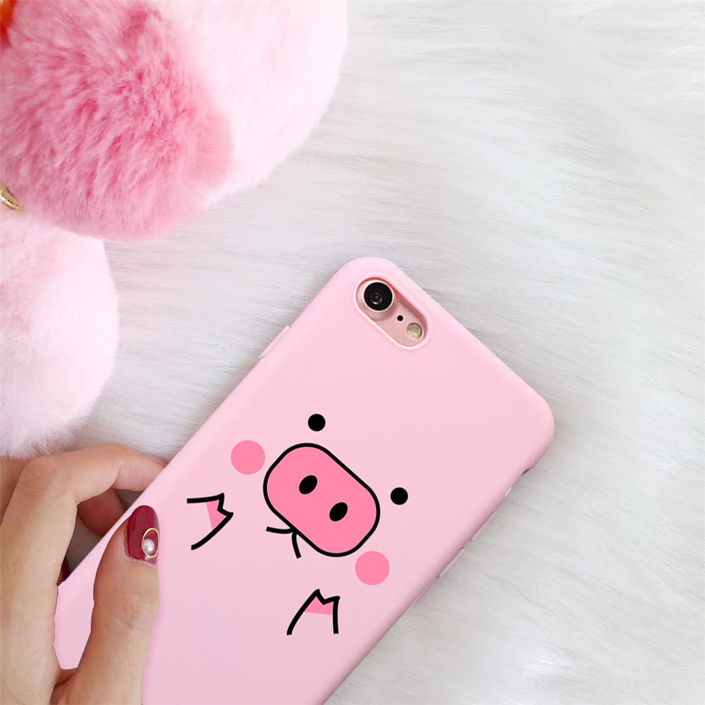 Vivo V5 V5s V5 Lite Y65 Y66 Y67 Y69 Cover Pink Pig Soft Matte Phone case