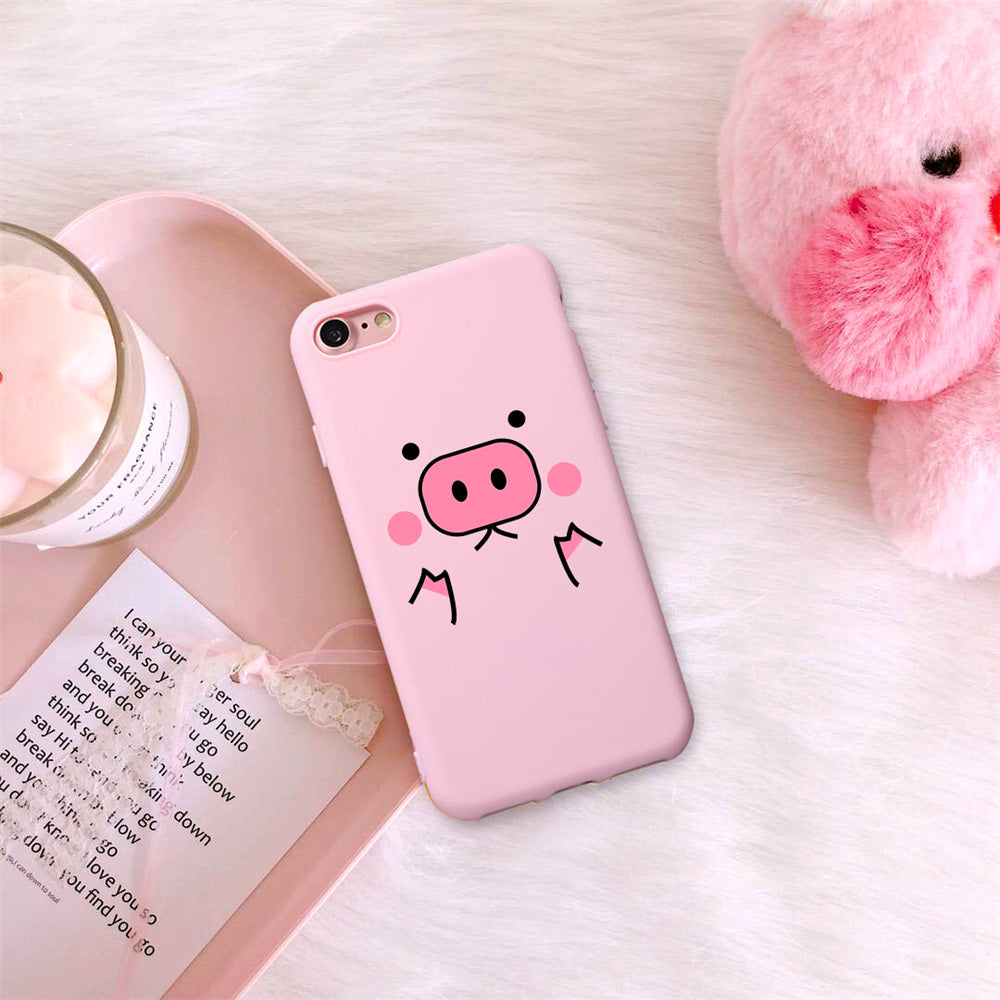 Vivo V5 V5s V5 Lite Y65 Y66 Y67 Y69 Cover Pink Pig Soft Matte Phone case