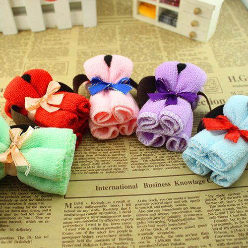 Cute Dog Cake Shape Towel Soft Breathable Cotton Washcloth Wedding Gifts Present