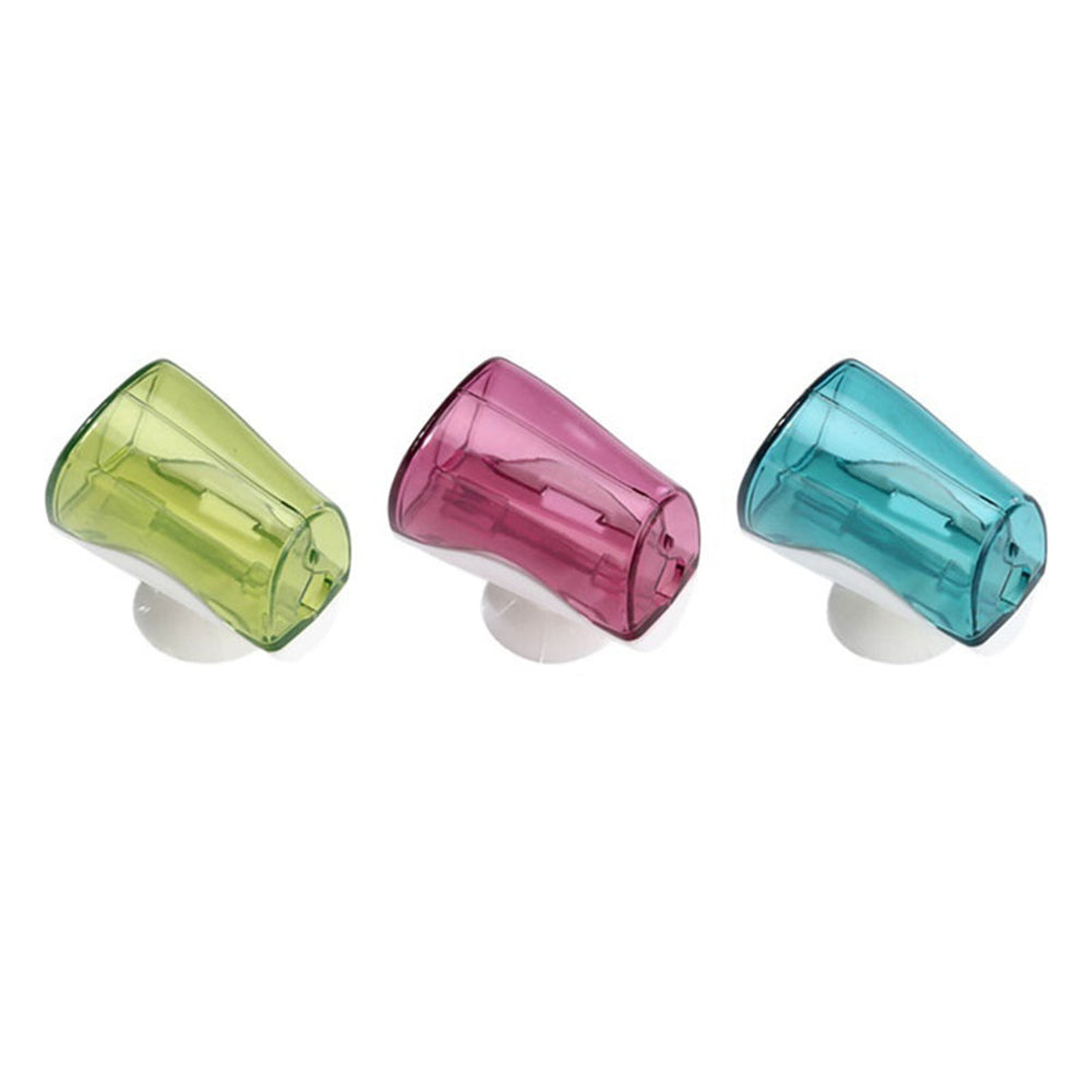 3Pcs Bathroom Wall Mount Suction Cup Toothbrush Holder Rack Dustproof Cap Cover