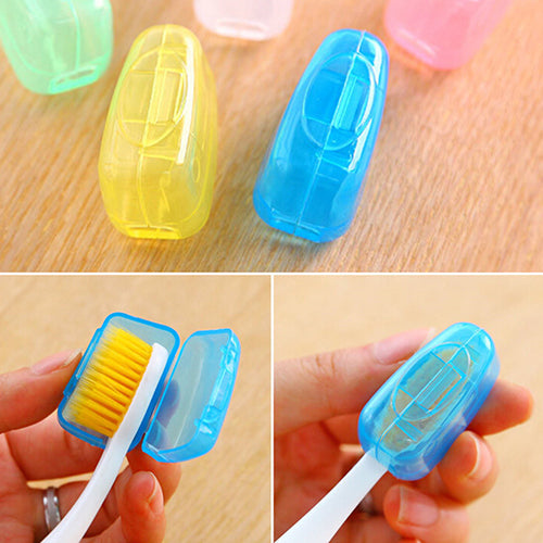 5Pcs Portable Toothbrush Cover Holder Travel Hiking Camping Brush Cap Case