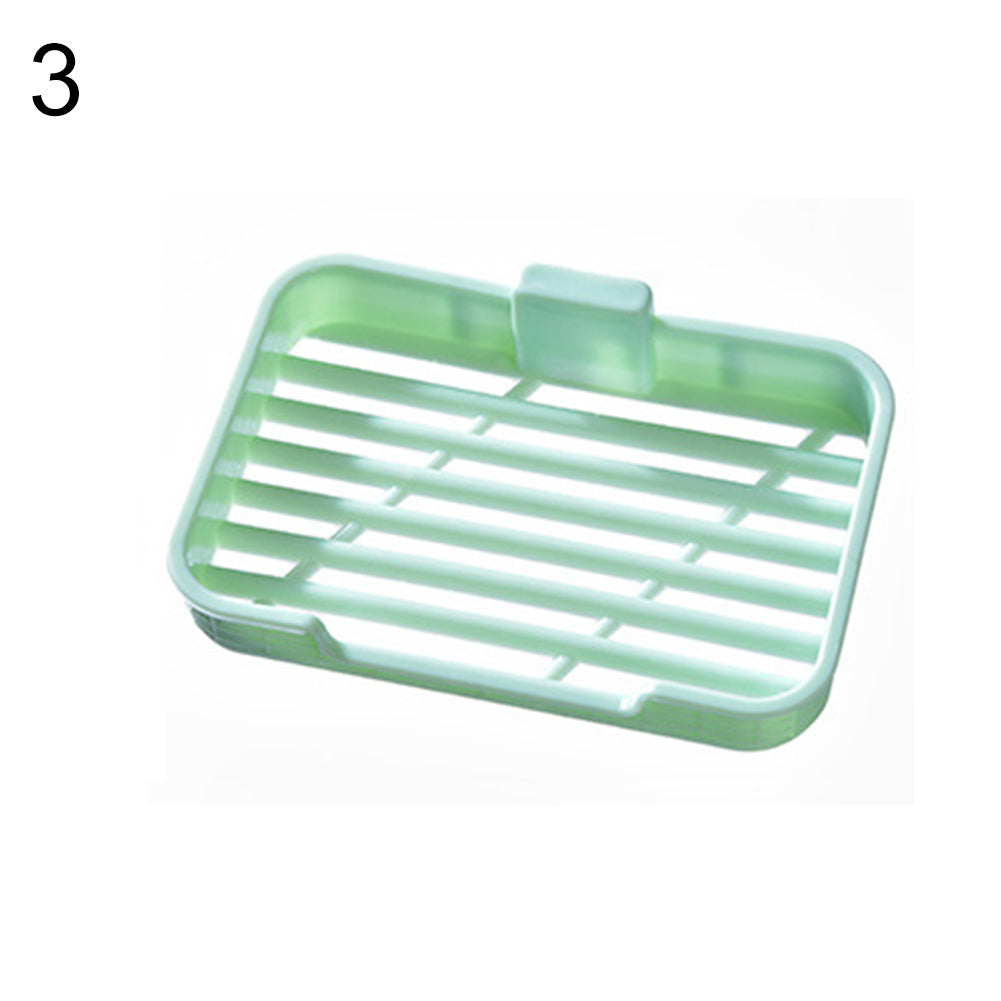 Bathroom Kitchen Soap Sponge Storage Dish Drain Rack Organizer Holder Home Tool