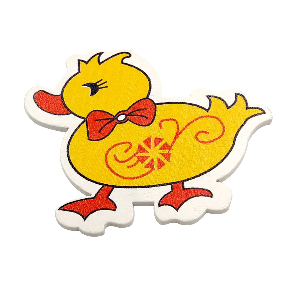 20 Pcs Wooden Cartoon Duck Chicks Shaped Sewing Art Buttons Scrapbook Craft