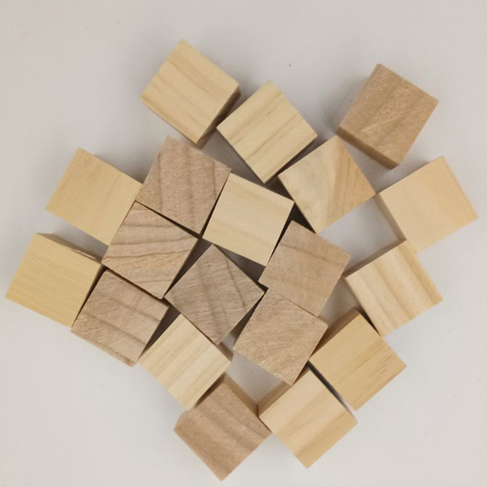50 Pcs/20 Pcs/10 Pcs Simple Squares Wooden Sewing Craft Scrapbooking DIY Buttons