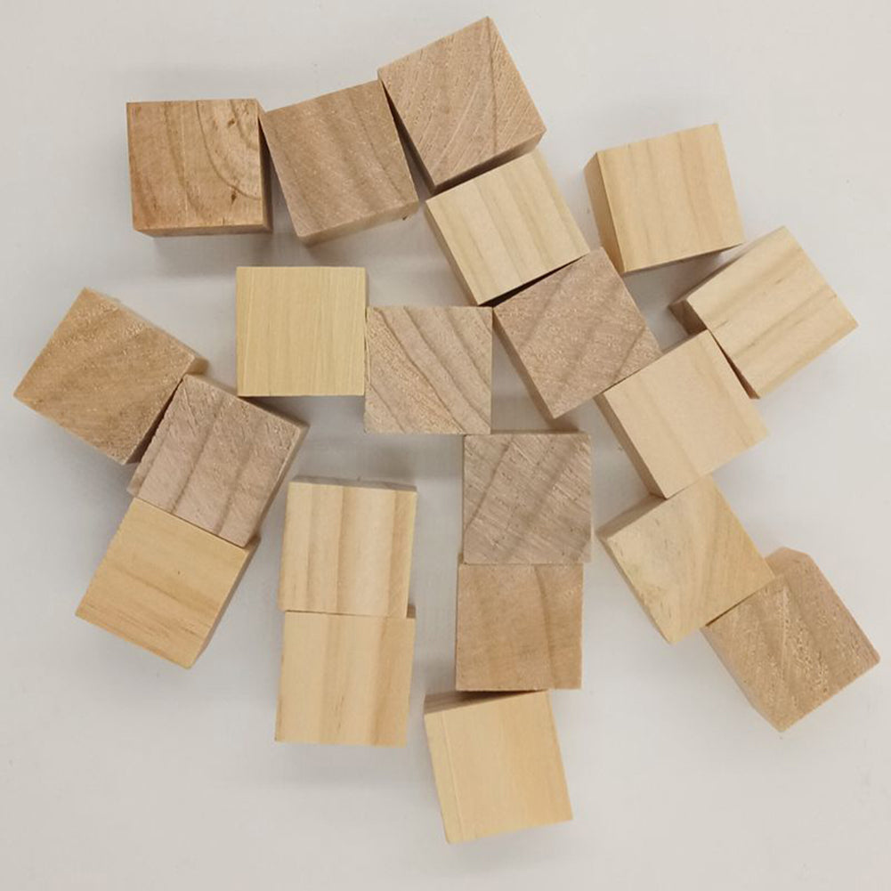 50 Pcs/20 Pcs/10 Pcs Simple Squares Wooden Sewing Craft Scrapbooking DIY Buttons