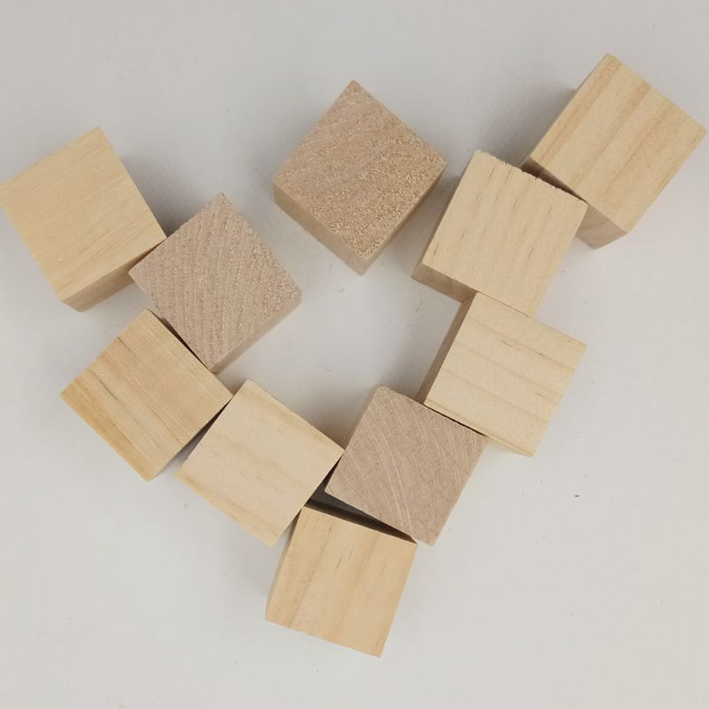 50 Pcs/20 Pcs/10 Pcs Simple Squares Wooden Sewing Craft Scrapbooking DIY Buttons