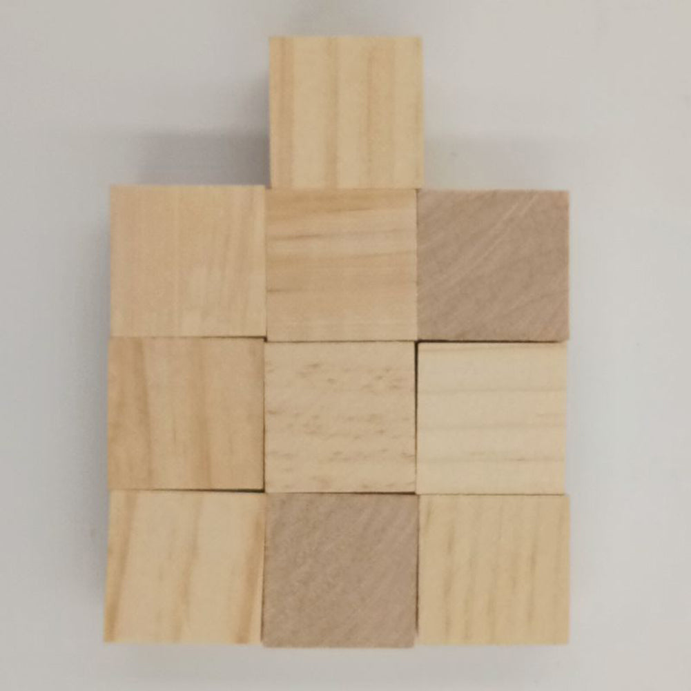 50 Pcs/20 Pcs/10 Pcs Simple Squares Wooden Sewing Craft Scrapbooking DIY Buttons