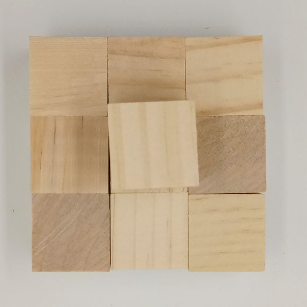 50 Pcs/20 Pcs/10 Pcs Simple Squares Wooden Sewing Craft Scrapbooking DIY Buttons