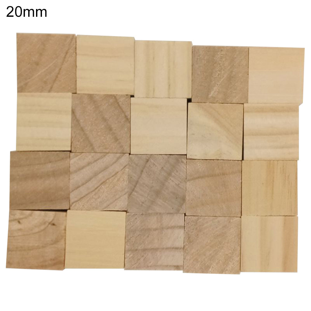50 Pcs/20 Pcs/10 Pcs Simple Squares Wooden Sewing Craft Scrapbooking DIY Buttons