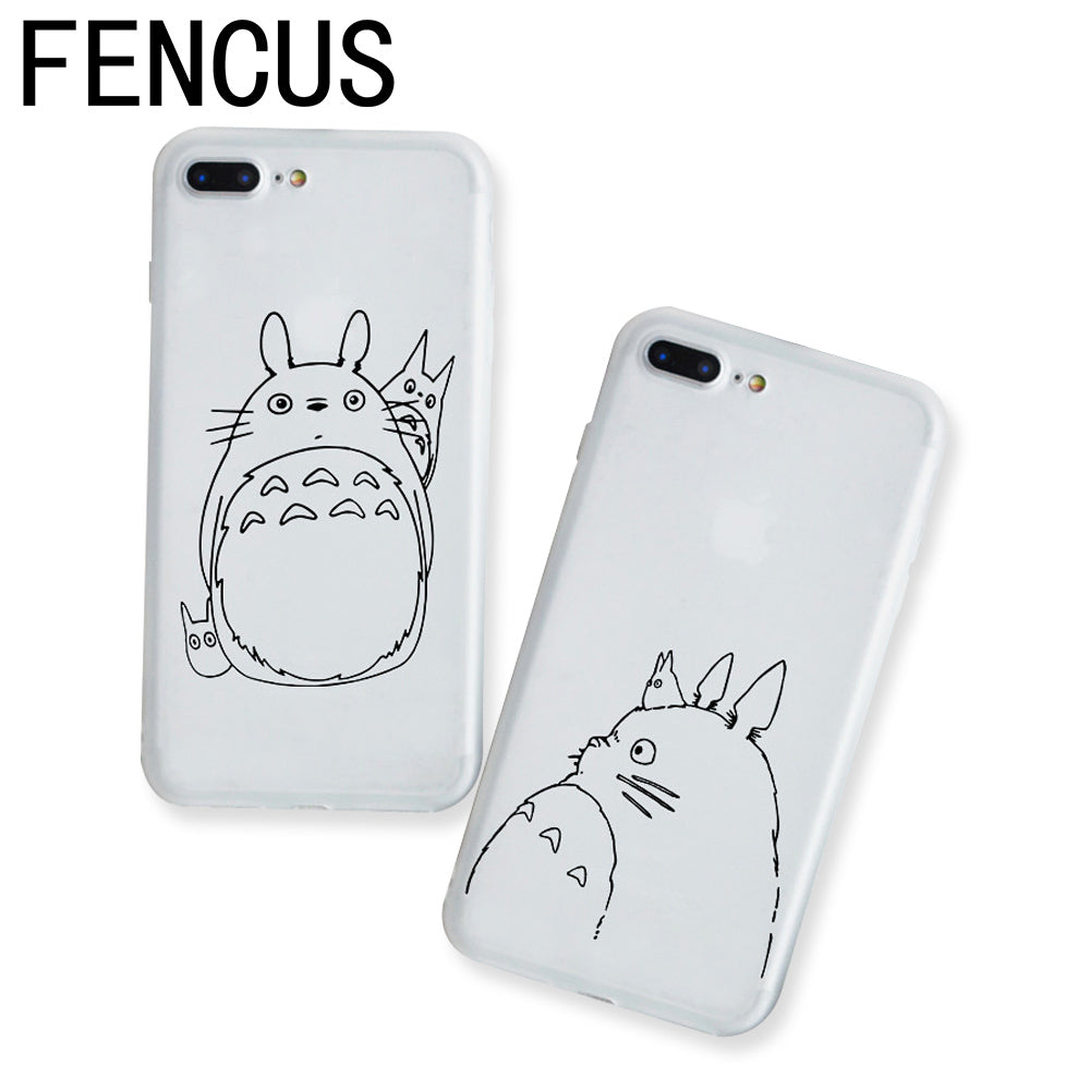 Samsung Galaxy S8 S9 Plus Note 8 Cover Couple Cartoon Totoro Soft Phone cases