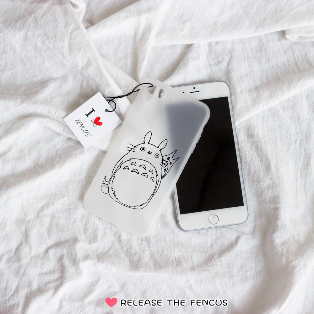 Samsung Galaxy S8 S9 Plus Note 8 Cover Couple Cartoon Totoro Soft Phone cases