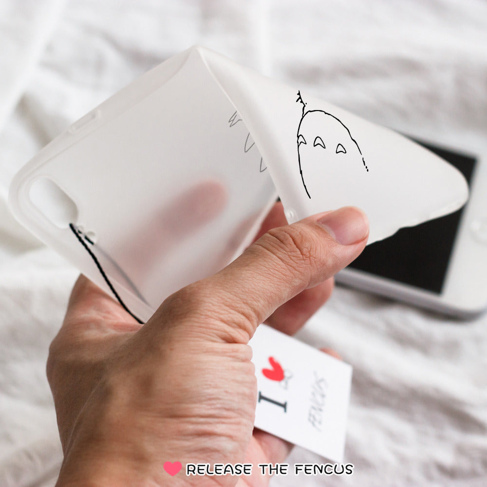 Samsung Galaxy S8 S9 Plus Note 8 Cover Couple Cartoon Totoro Soft Phone cases