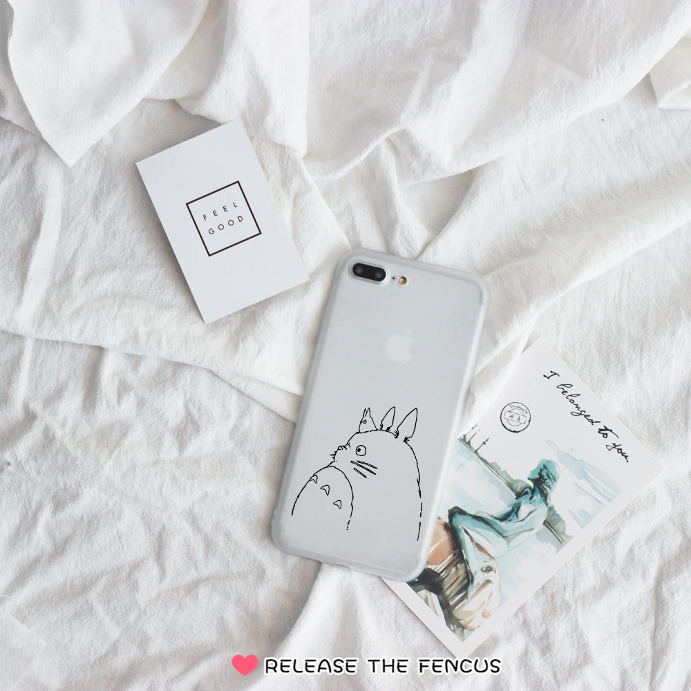 Samsung Galaxy S8 S9 Plus Note 8 Cover Couple Cartoon Totoro Soft Phone cases