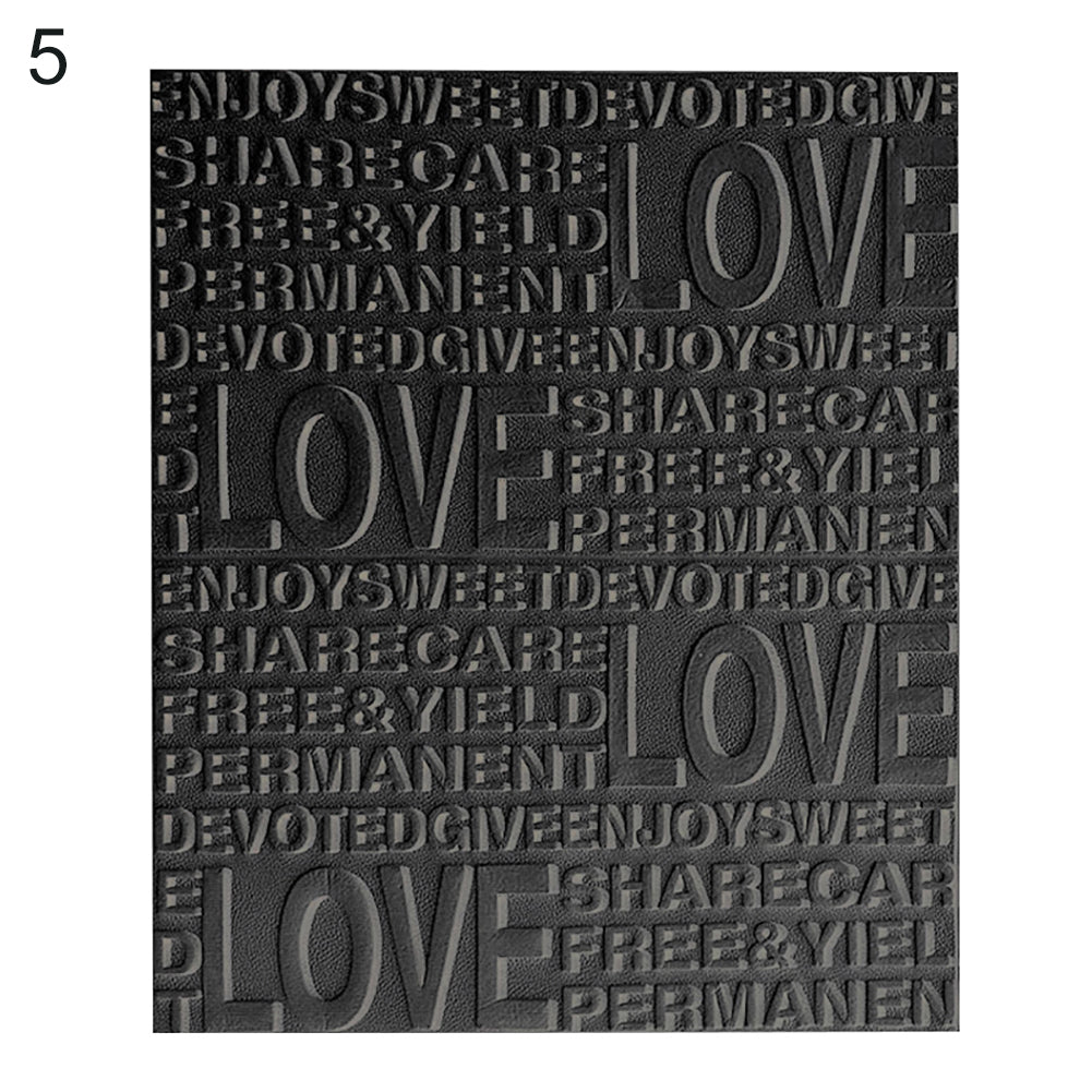 58x70cm 3D PE Foam English Letter Love Embossed Wall Sticker DIY Wallpaper Decor
