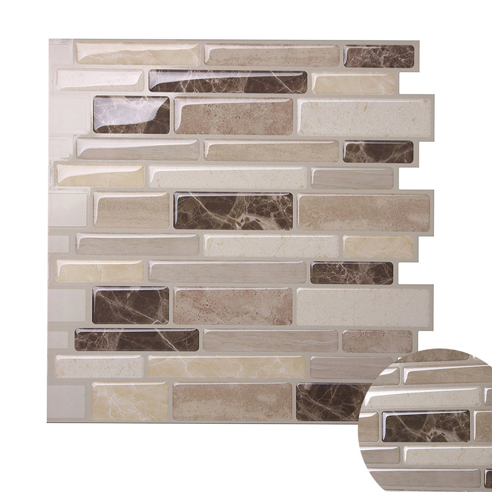 Modern 3D Tile Style Self-Adhesive Wallpaper Home Room DIY Wall Sticker Decor