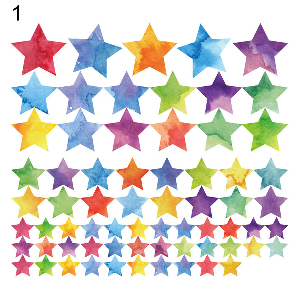 Colorful Stars Dots Style PVC Wall Stickers Bedroom Nursery Kitchen Home Decor