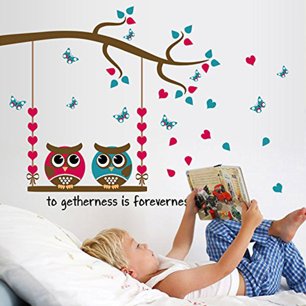 Removable Lovely Owl Wall Sticker Luminous Decals Kids Room Art Decor Gift