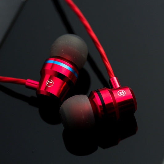 Metal Subwoofer In Ear Earphones with Microphone Fone De Ouvido Audifonos for All 3.5mm Phone