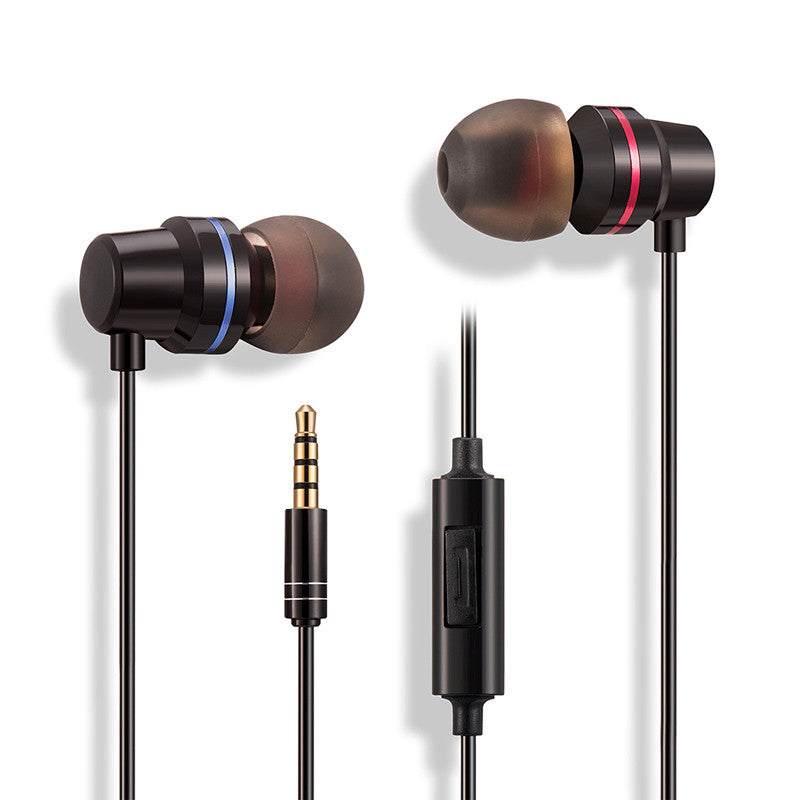 Metal Subwoofer In Ear Earphones with Microphone Fone De Ouvido Audifonos for All 3.5mm Phone